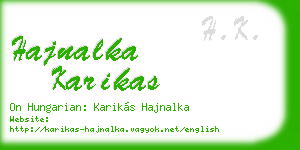 hajnalka karikas business card
